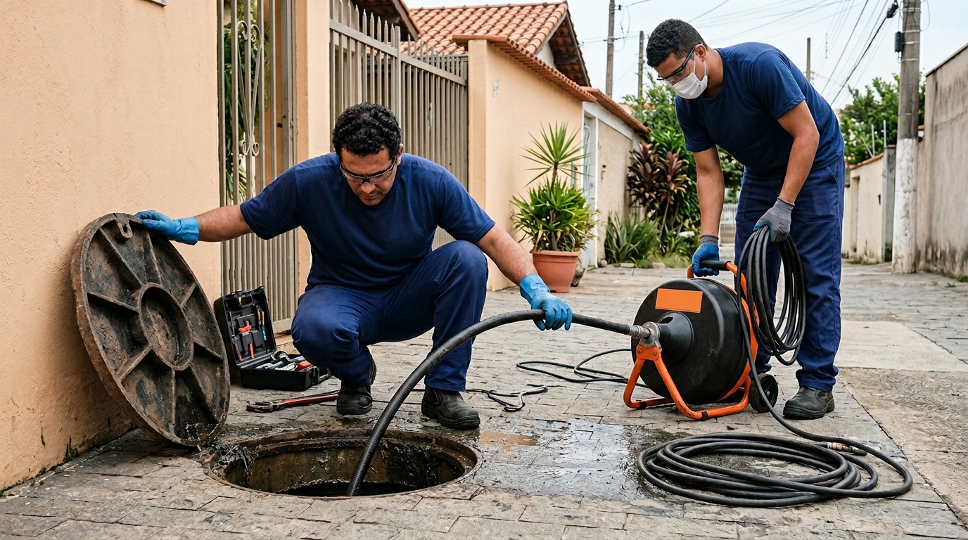 Desentupimento de esgoto em Uberlândia-MG