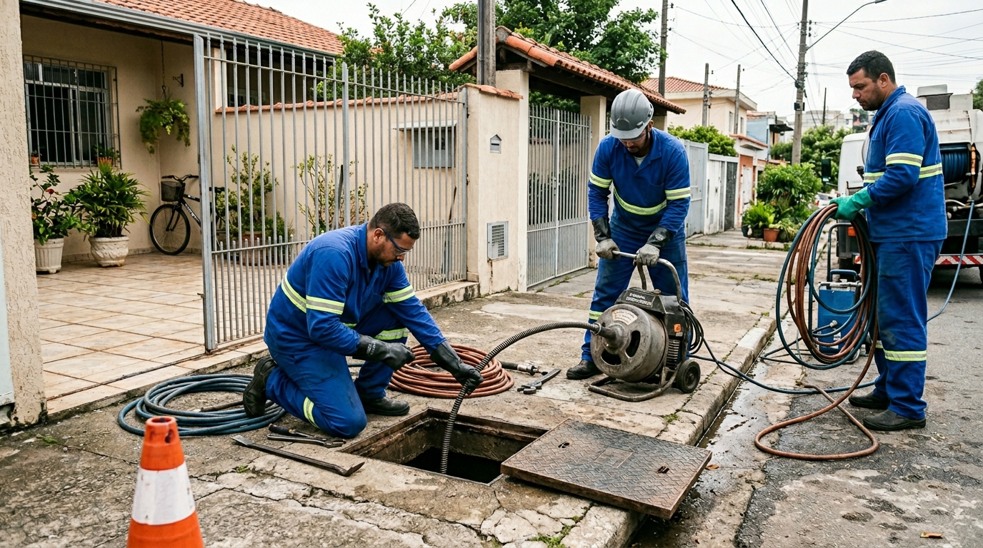 Desentupimento de esgoto em Uberlândia-MG
