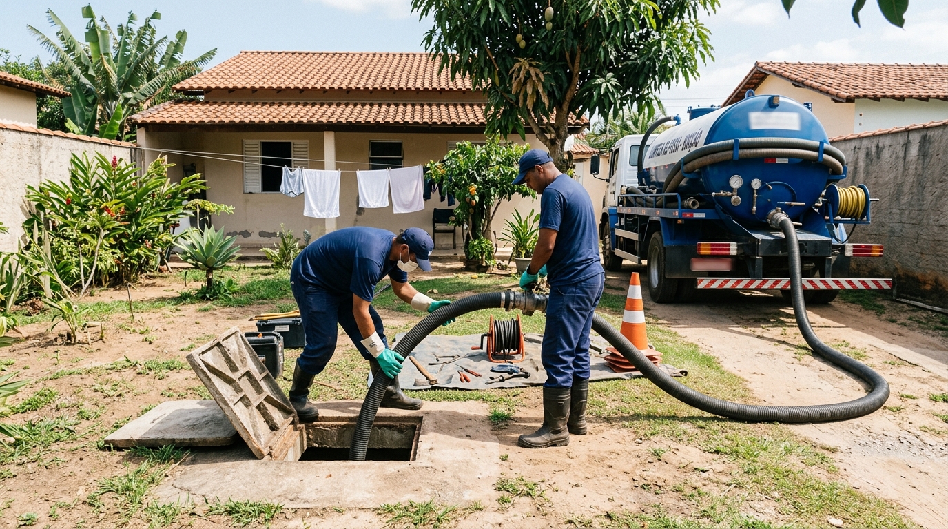 Limpeza de fossa séptica em Uberlândia-MG